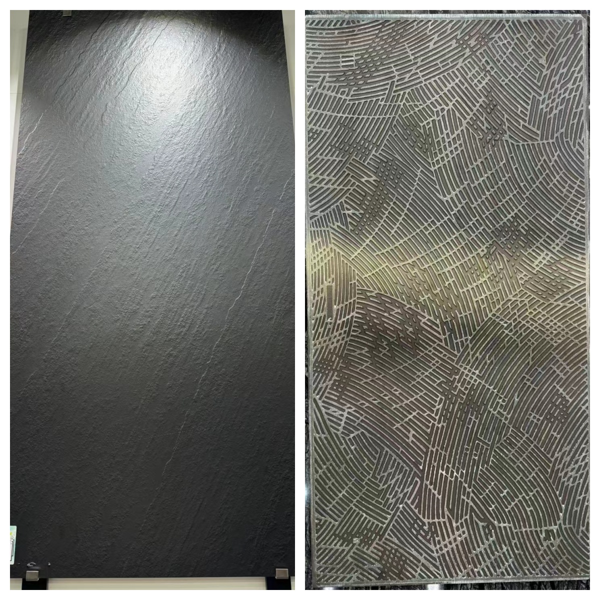 بلاط بورسلين مزجج باللون الأسود الفائق